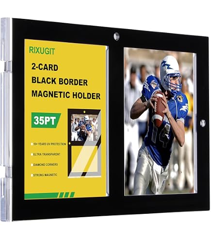 Amazon.com: 5-Pack 2-Card Magnetic Card Holders - 35PT Black